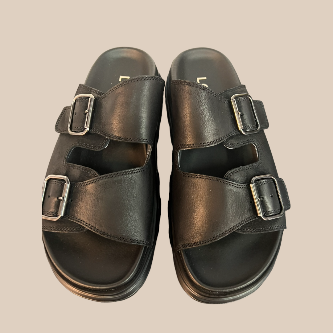 Lofina sandaler med regulerings spænde foran,verdens bedste slippers.