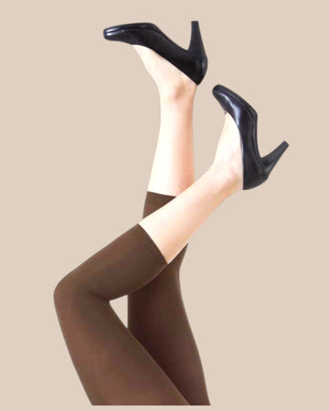 Amelie Capri er som strømpebuksen i kvaliteten, denne er bare uden fødder. Denne er god til plus size kvinden.