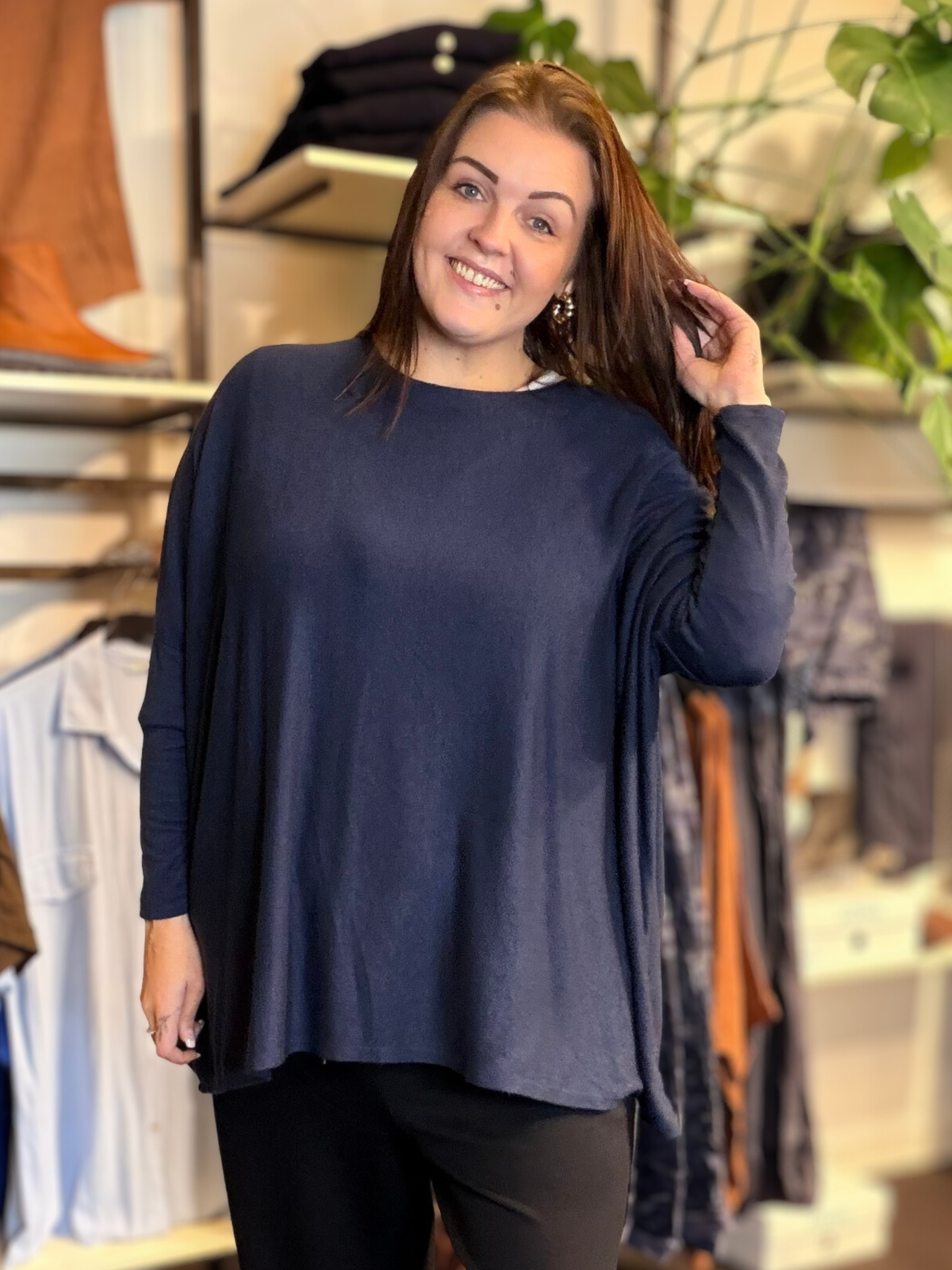 Ebba strikbluse i blød, struktureret kvalitet med afslappet pasform overize tynd strik bluse som vi ofte har i mange farver