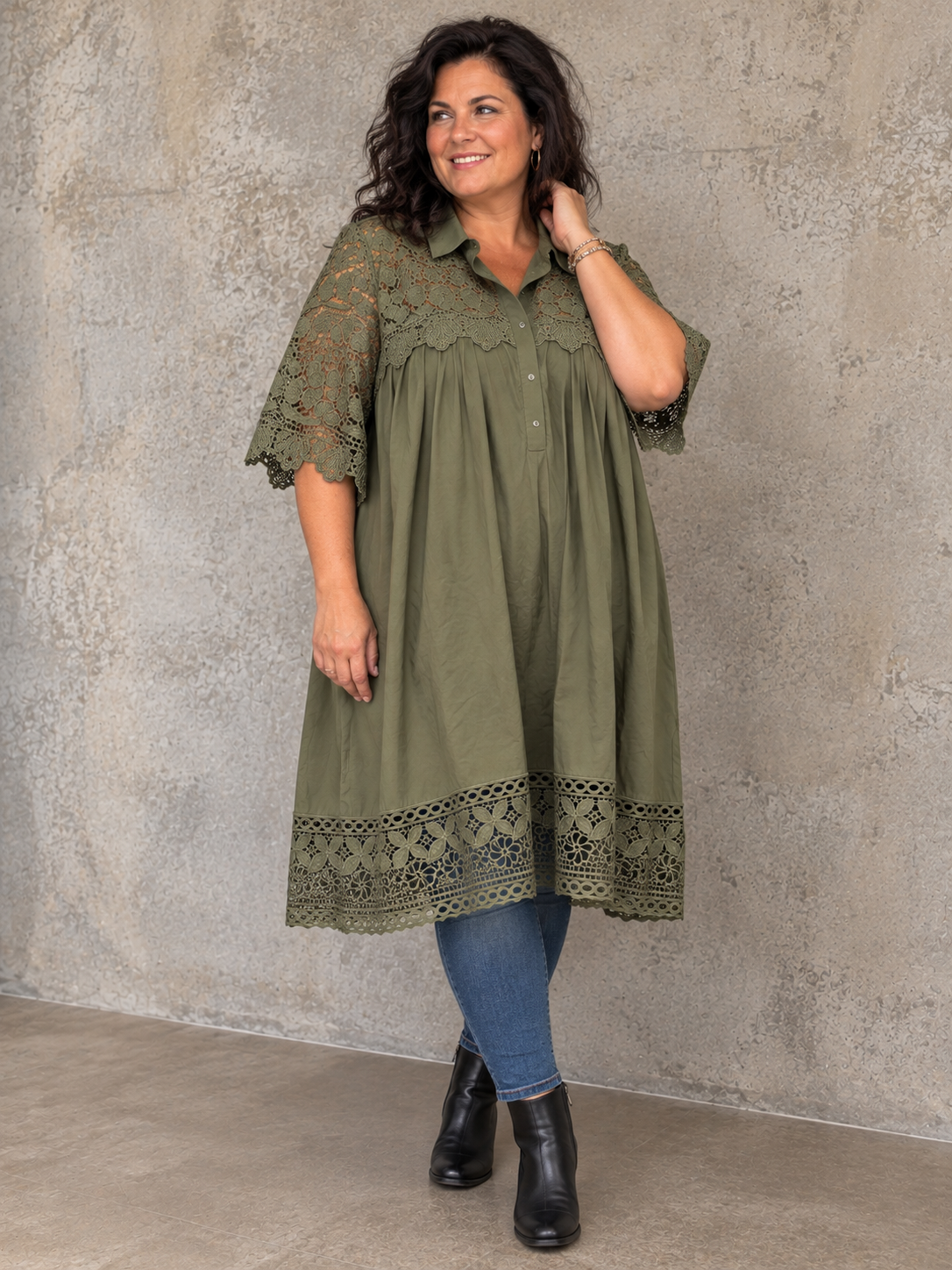 Freja plussize kjole