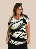 plussize gitte tshirt fra gozzip med print rummelig facon