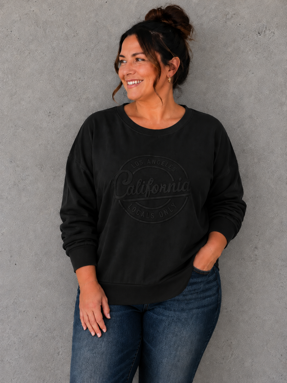Lækker plus size bomuldssweatshirt som findes i mange forskellige farver. Den er dejlig rummelig i facon og kan bruges op til en str. 50+