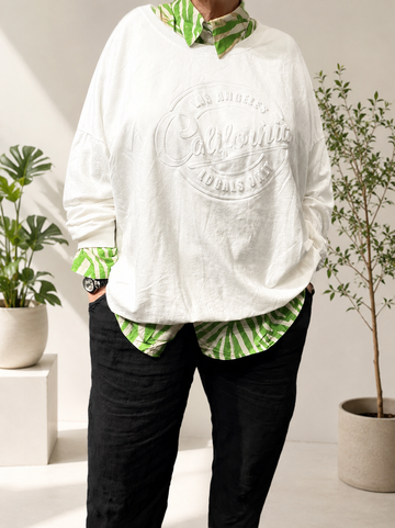 Lækker plus size bomuldssweatshirt som findes i mange forskellige farver. Den er dejlig rummelig i facon og kan bruges op til en str. 50+