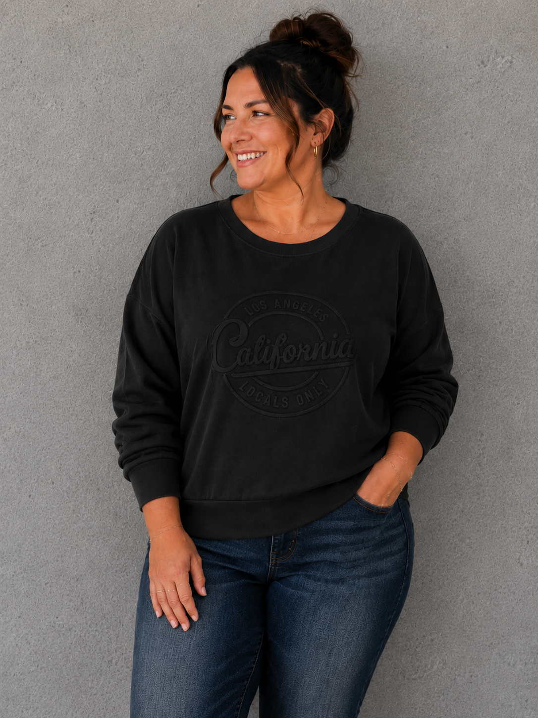 Lækker plus size bomuldssweatshirt som findes i mange forskellige farver. Den er dejlig rummelig i facon og kan bruges op til en str. 50+