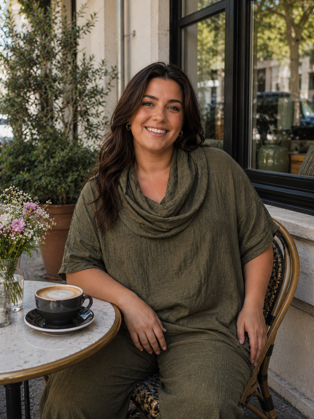 Smart plus size tunika i 100% hør. Den passer virkelig godt med vores Hulda hør stumpebuks, som er i samme kvalitet. Tunikaen her findes i et hav af forskellige farver.

Billedet er genereret vha. AI-teknologi for at vise tunikaen på en person. 