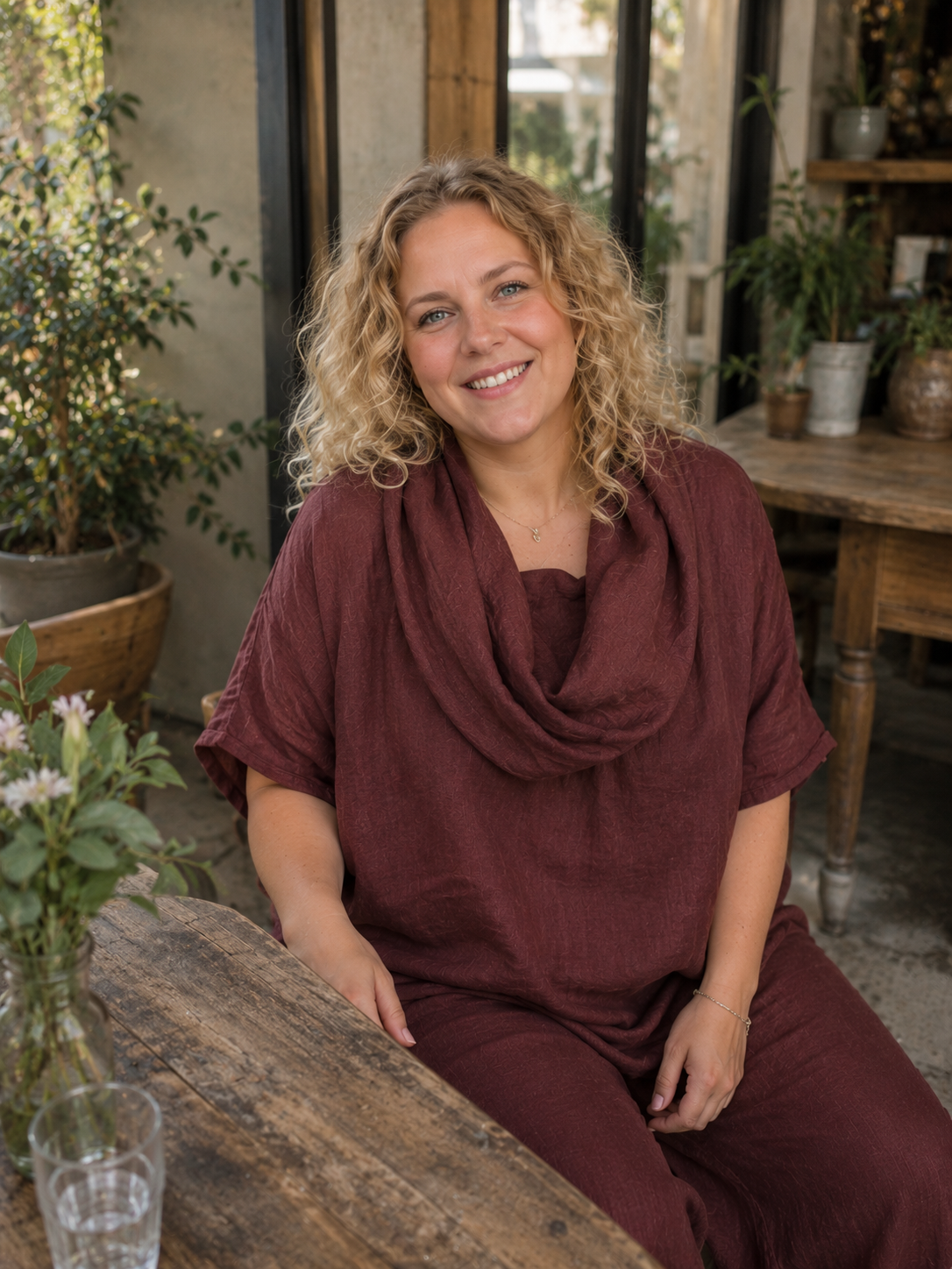 Smart plus size tunika i 100% hør. Den passer virkelig godt med vores Hulda hør stumpebuks, som er i samme kvalitet. Tunikaen her findes i et hav af forskellige farver.

Billedet er genereret vha. AI-teknologi for at vise tunikaen på en person. 