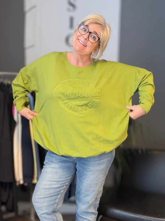 Lækker plus size bomuldssweatshirt som findes i mange forskellige farver. Den er dejlig rummelig i facon og kan bruges op til en str. 50+