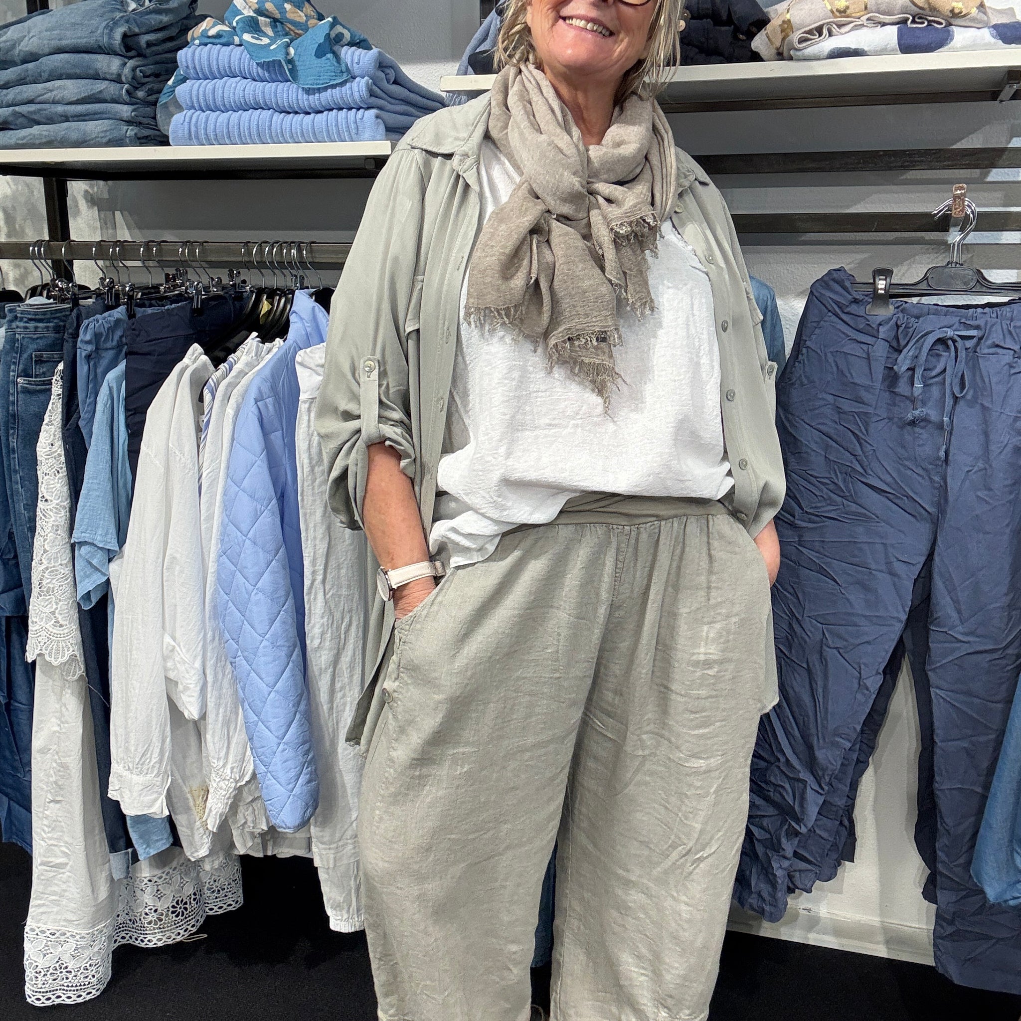 Hulda i sand baggy stupbuks plusstørrelser sigensgaard webshop