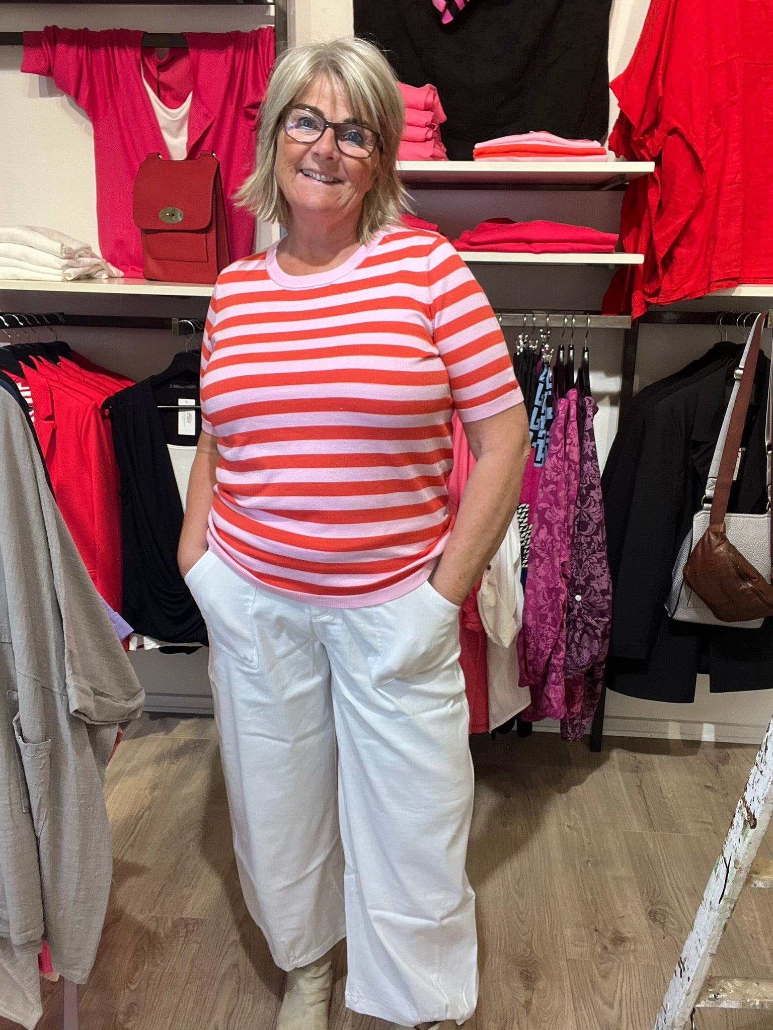 Kaffe Curve - Malia stribet strik
