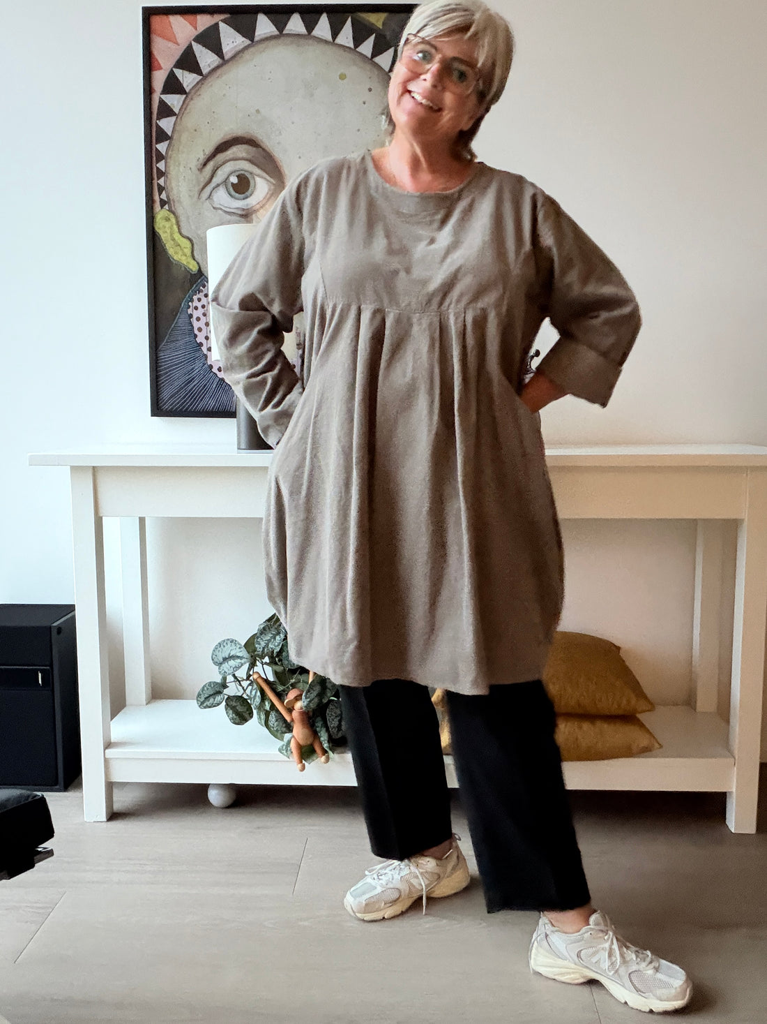 Fie plussize fløjlskjole