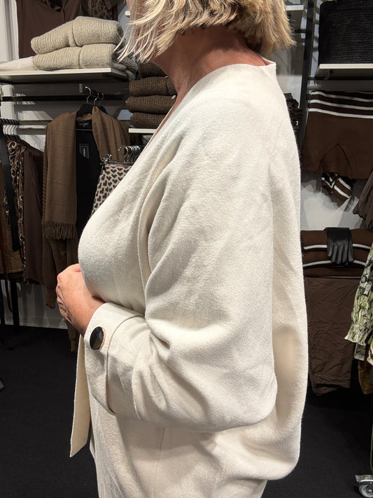 Iram plussize cardigan i offwhite
