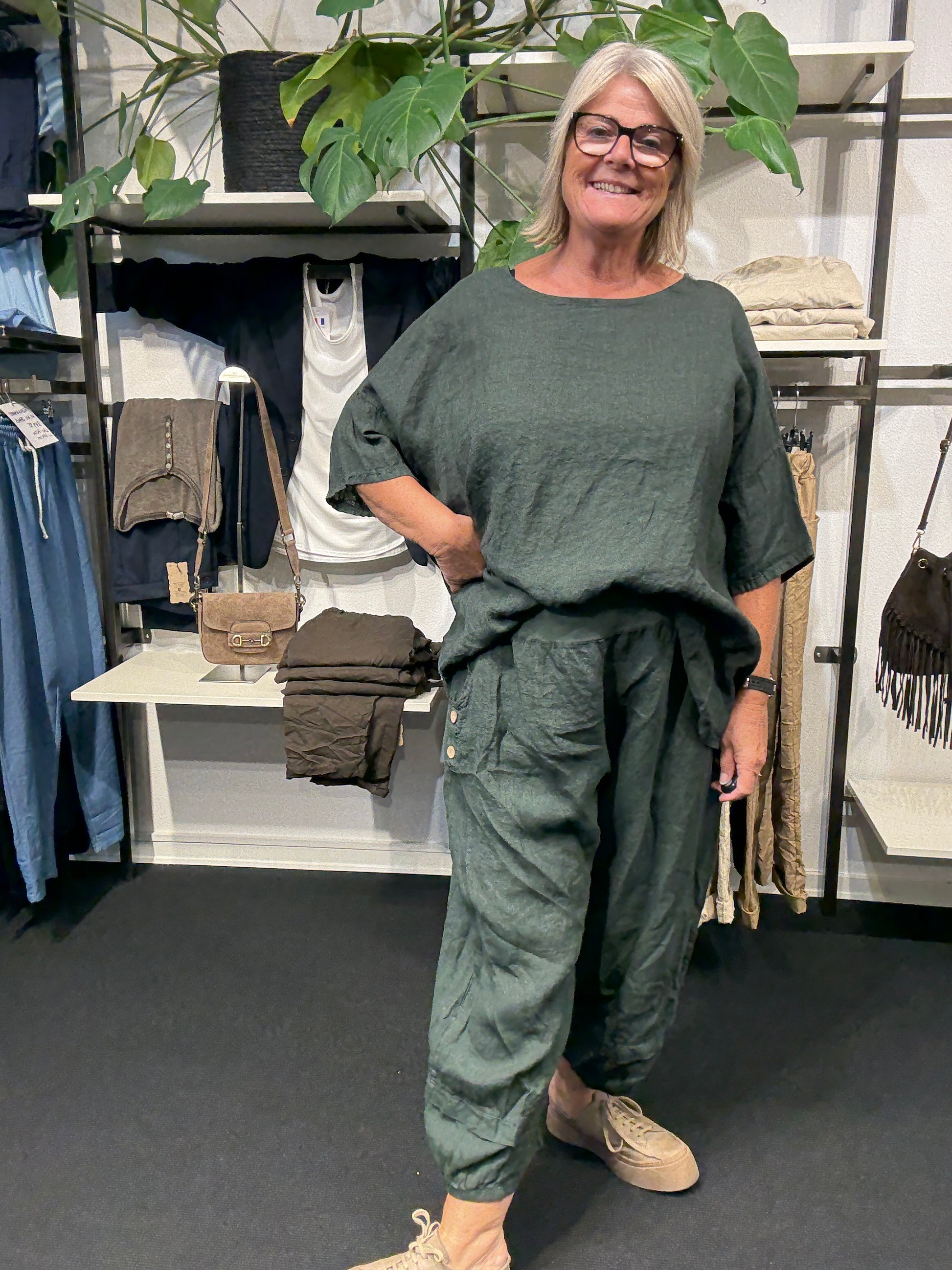 Huda og linda ny i grøn smart plussize sæt.