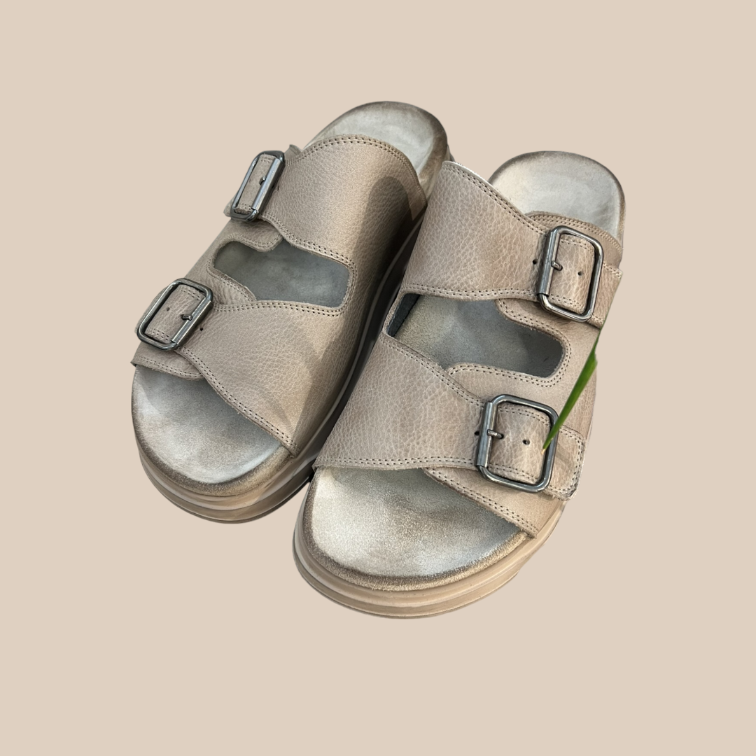 Lofina sandaler med regulerings spænde foran,verdens bedste slippers.