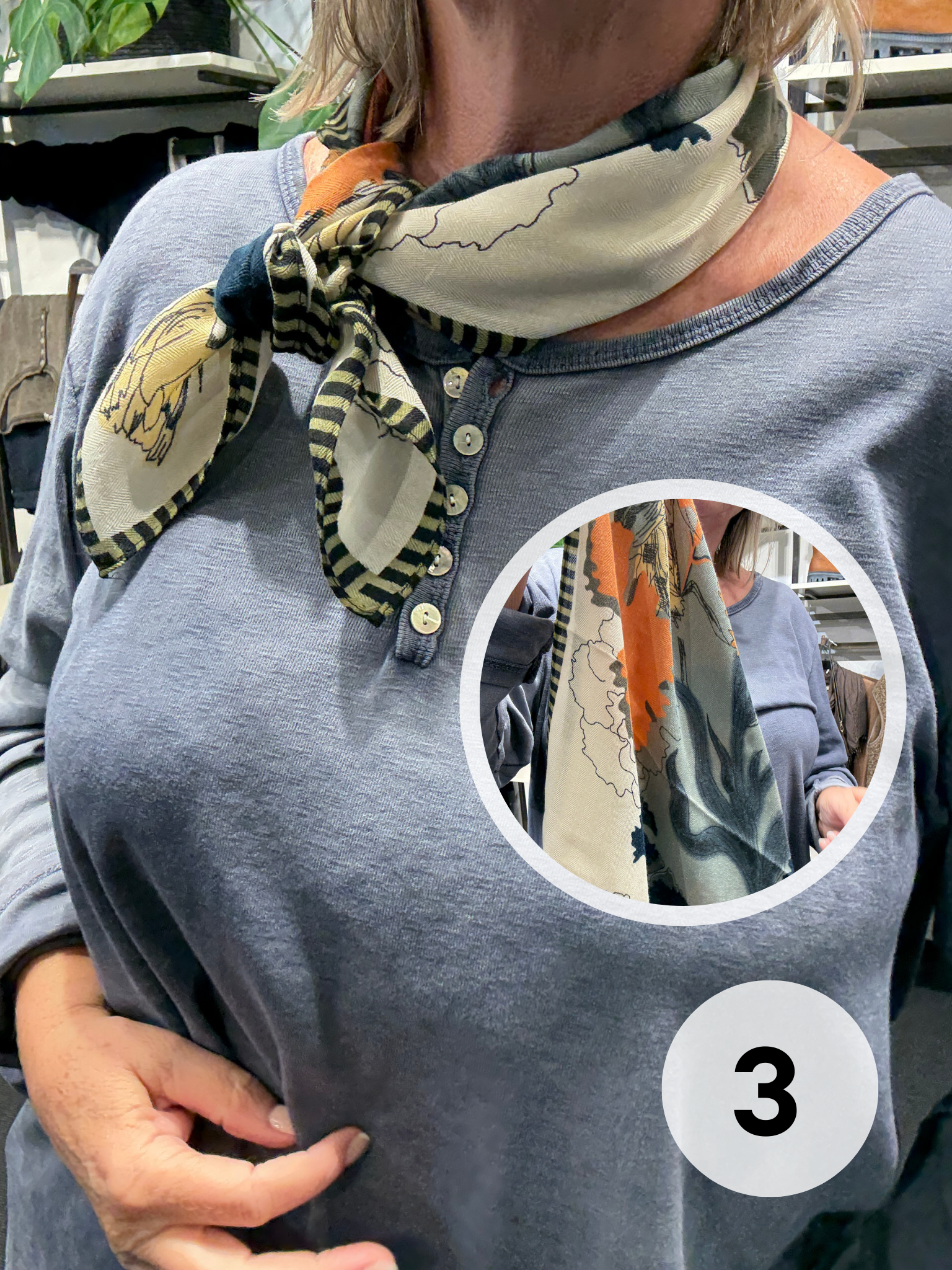 Smart viskose tørklæde som er perfekt til at give dit sæt lidt ekstra pynt.