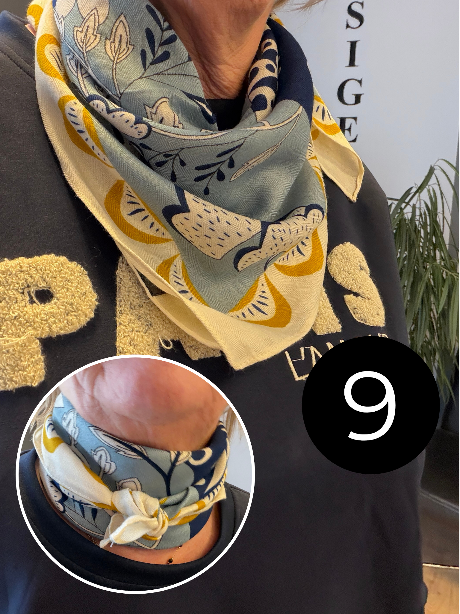 Smart viskose tørklæde som er perfekt til at give dit sæt lidt ekstra pynt.