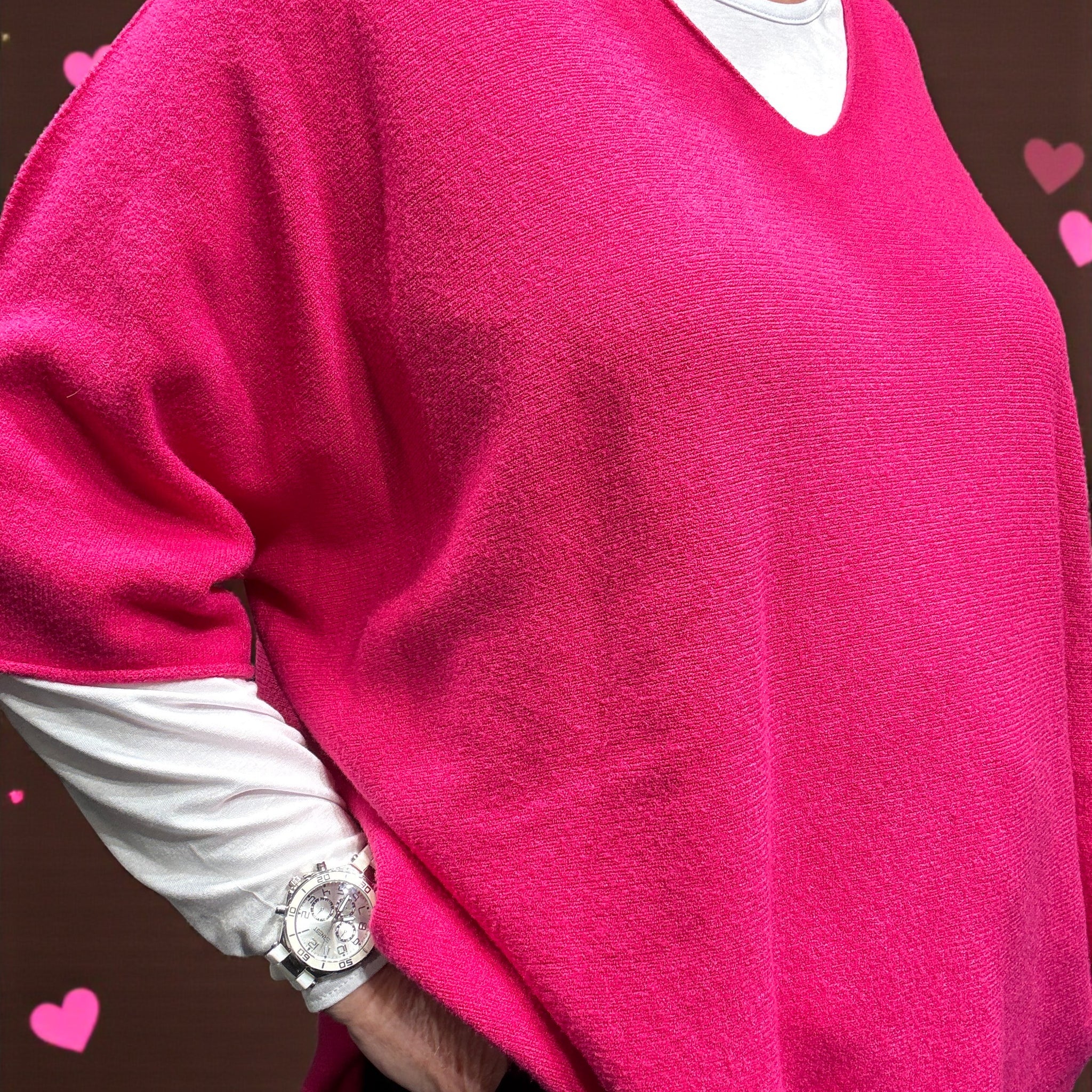 Assi plussize strik pullover som findes i flere forskellig farver Vhals og med kort ærme.