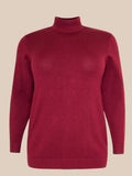 Frea strik pullover med turtel neck fåes i 3 forskellig farver,facon er rummelig. 