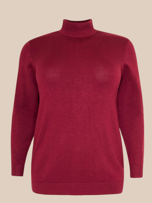Frea strik pullover med turtel neck fåes i 3 forskellig farver,facon er rummelig. 