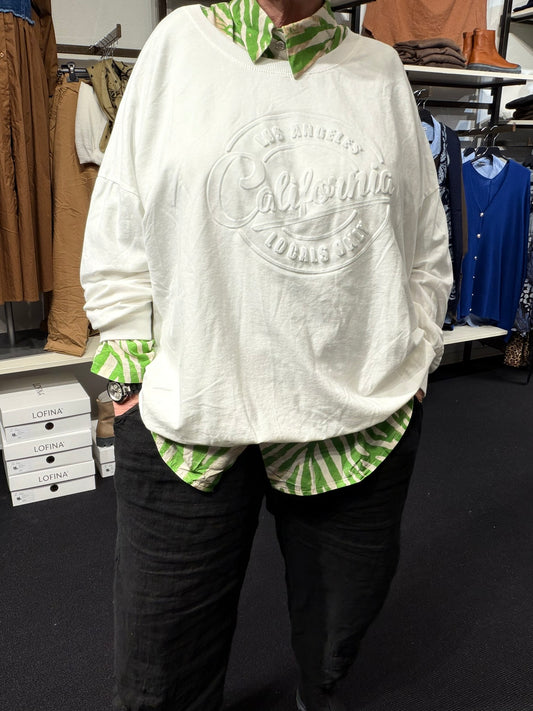 Lækker plus size bomuldssweatshirt som findes i mange forskellige farver. Den er dejlig rummelig i facon og kan bruges op til en str. 50+