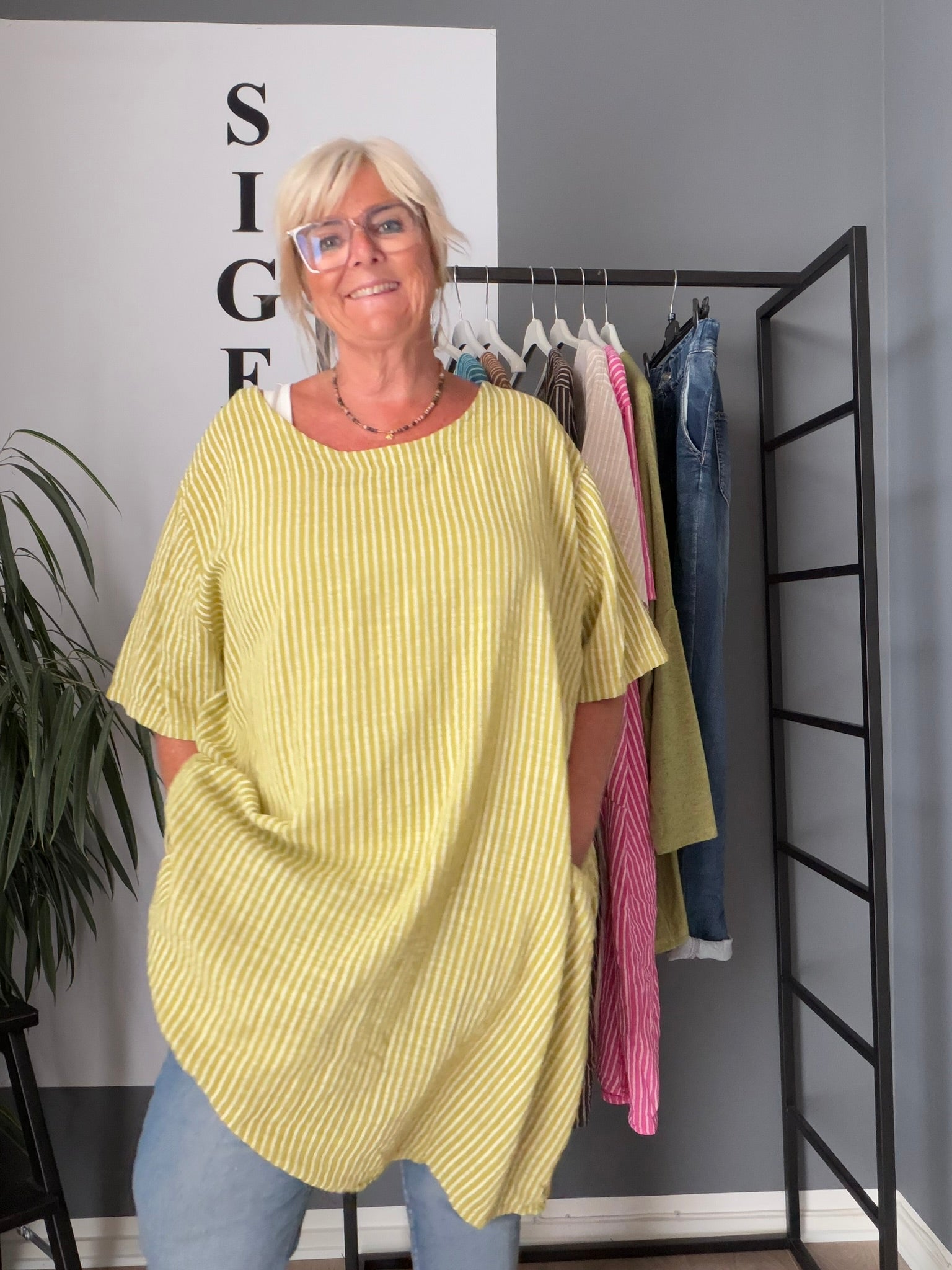 Inga plussize  bomulds tunika i dejlig luftig facon og kvalitet,findes mange flotte farver.