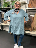 Hannelora hørtunika i den smuke blå farve men findes i flere farver Sigensgaarddk plussize
