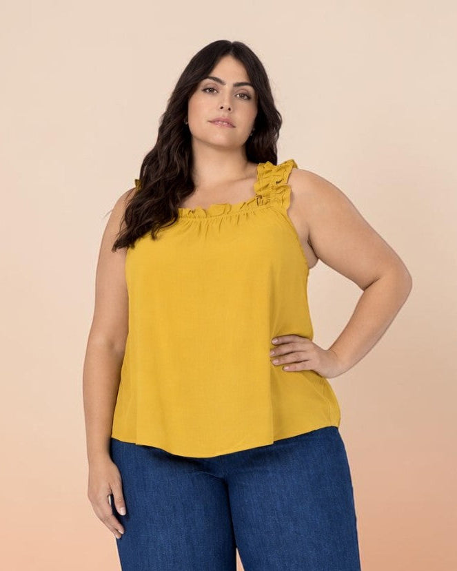 sia 41 plussize top i både honey og sort