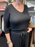 Sabina 2 sort plussize joggingbuks som går op til størrelse 58 fra Wasabi