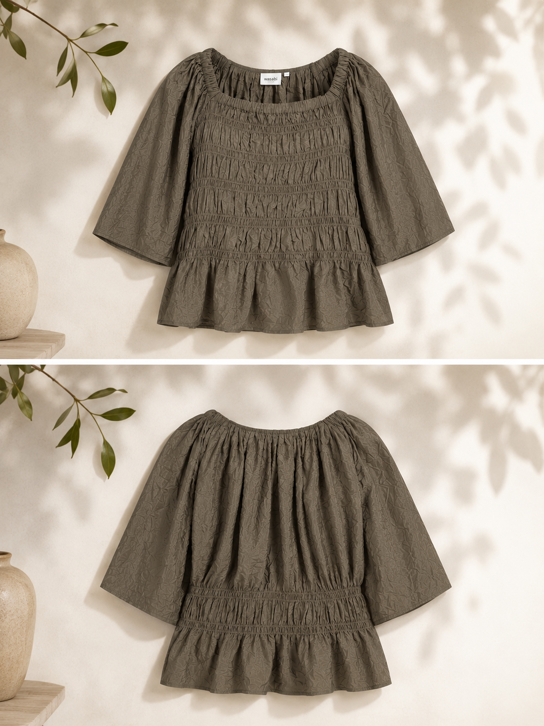 Smuk og elegant bluse som fungerer perfekt til både hverdag og fest. Den er med firkantet hals, som er en rigtig flot detalje. Blusen er perfekt til plus size kvinden som elsker at vise sine former.

Billedet er genereret vha. AI.