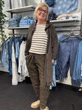 sigensgaard charlotte bomulds cardigan i brun store størrelser