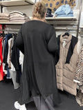 plussize fra gozzip black lang sort kjole til plusspiger