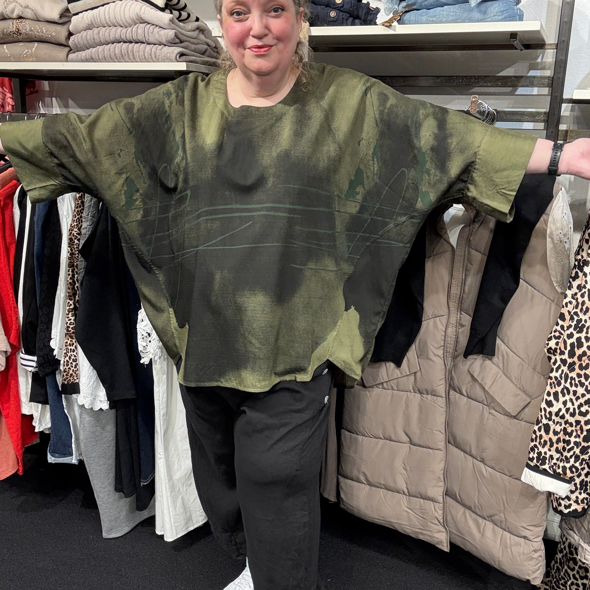 pluspige gozzip black oversize tunika