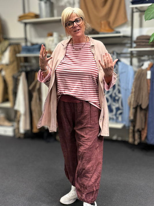 Smart rosa sæt med Lulu skjorten, Celeste 2 og vores elskede hørbuks Hulda hør stumpebuks.